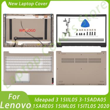 Imagem de Caso da carcaça do portátil para Lenovo Ideapad  tampa traseira  moldura  dobradiças inferiores