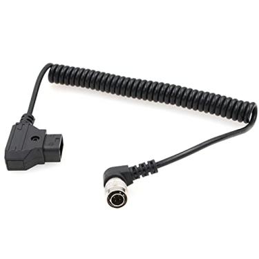 Imagem de ZBLZGP D-Tap to Elbow Hirose Cabo de alimentação macho enrolado de 4 pinos para dispositivos de som 688 644 633 gravador Zoom F8 F4 ZAXCOM