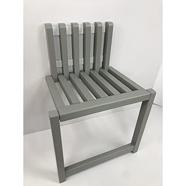 Imagem de Cadeira de parede dobrável Banco de entrada invisível montado na parede, banco de sapato de madeira dobrável, capacidade de rolamento 150kg assento de chuveiro, design oco criativo, para sal