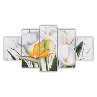 Imagem de Quadros Decorativos Mosaico MDF Floral Flores do Paraiso 115x60cm