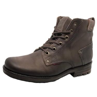 Imagem de Coturno Masculino Casual em Couro Bico Redondo Amortech Pegada 181305