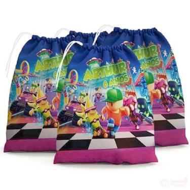 Imagem de Sacolinhas Surpresa Personalizada Tecido Stumble Guys 2 (Sacolinhas 15x20, Unidades, 10)