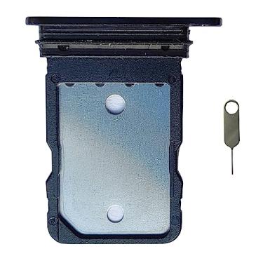 Imagem de Ubrokeifixit Suporte para bandeja de cartão SIM de 6,7 polegadas para Google Pixel 6 Pro 6,7 polegadas GLUOG G8VOU 2021, com pino de ejeção (Pixel 6 Pro-Preto)
