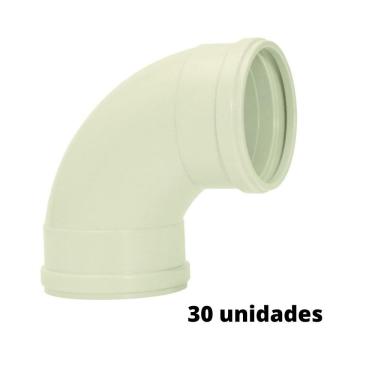 Imagem de Kit 30 Curva 90° Esgotocurta Pé De Coluna Série Reforçada 100mm Amanco
