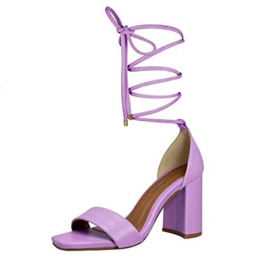 Imagem de Sandália Troca Tira Salto Alto Grosso Luiza Sobreira Lilás Mod. 2127-2