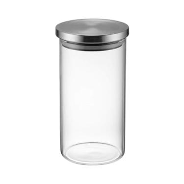 Imagem de Pote Hermético de Vidro Borossilicato com Tampa de Inox Redonda Vedação Perfeita CozyNook (1.1L)