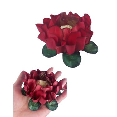 Imagem de 24 Forminhas Forma para Doces Finos Celebrare Vermelha com Caule Verde Flor Decoração de Mesa de Doces Festas Eventos Casamento Elegante