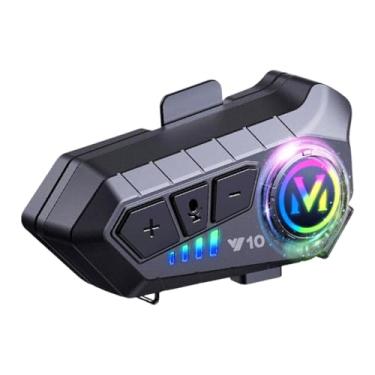 Imagem de Fone De Ouvido Para Capacete Bluetooth Headset Rgb Sem Fio, Intercomunicador De capacete, Comunicador para Capacete