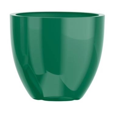 Imagem de Vaso Fibra De Vidro 36cm Redondo Viena P Decorativo Vietnamita (Verde Escuro)