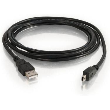 Imagem de Cabo Usb 2.0 Macho X Usb Mini 5 Pinos Macho 1.5m V3 Preto - OEM, Preto