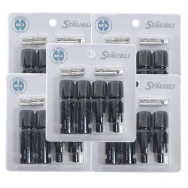 Imagem de Conector Mc4 Para Painel Placa Solar Staubli - 10 Pares