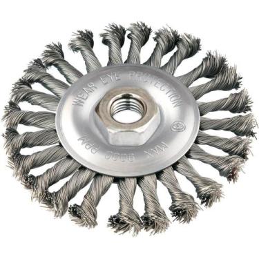 Imagem de Escova Circular Torcida 4.1/2x1/2 Rosca M14 Aço Carbono Pol - Vonder
