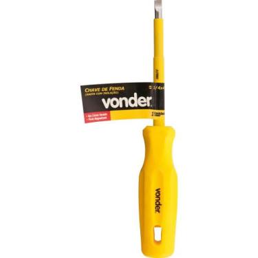 Imagem de Chave fenda 1/8x4" cromo vanádio haste isolada 1000v Vonder