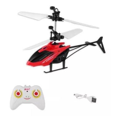 Imagem de Helicoptero Brinquedo Com Controle Remoto Recarregável E Sensor(vr) - 