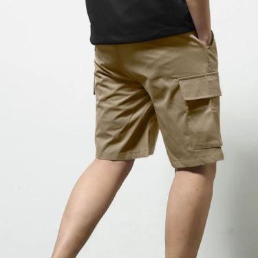 Imagem de Bermuda Larga Masculina Cargo Dazzling 6  Bolsos Skate Sarja Verão - C