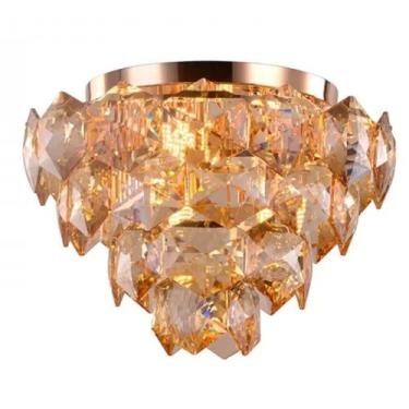 Imagem de Plafon Sobrepor Redondo Cristal Legítimo Cristalle Champagne - Startec