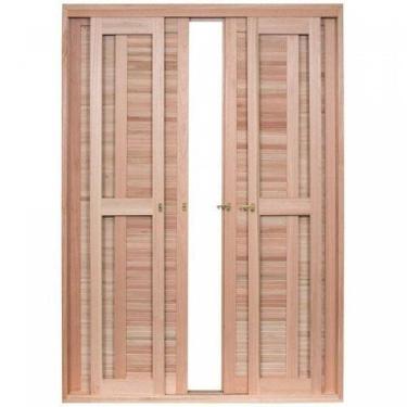 Imagem de Porta de Madeira Balção de Correr 213x150cm com Batente 14cm Ewk 462 R