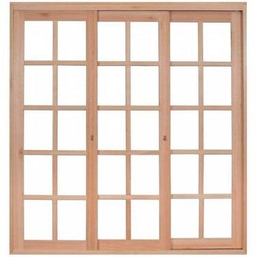 Imagem de Porta de Madeira Balção de Correr 213x150cm com Batente 14cm Ewk 430 R