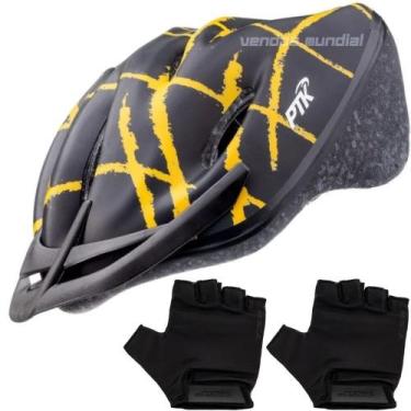 Imagem de Capacete Ciclismo Feminino Masculino Bike Ptk Ajustável Com Viseira + 