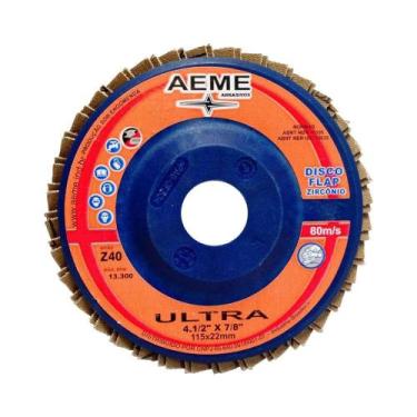 Imagem de Disco Flap Aeme Ultra 4.1/2" Costado Nylon Reto G80