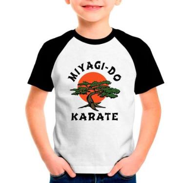 Imagem de Camiseta Raglan Infantil Cobra Kai 03 - DESIGN CAMISETAS, Preto, 10