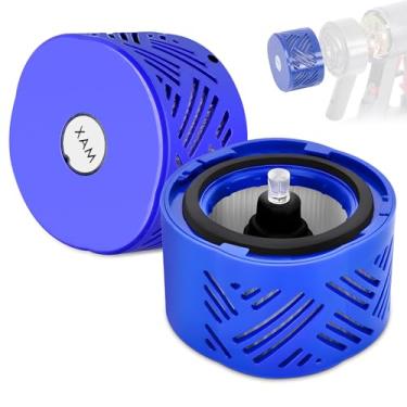 Imagem de ACCTDLF Pacote com 2 filtros HEPA de substituição para Dyson V6 DC58 DC59 DC62 DC72 DC74 SV09 SV08 SV07 SV06 SV05 SV04 SV03 Absolute Animal Motorhead Filtro de aspirador de pó para V6 Part #966741-01