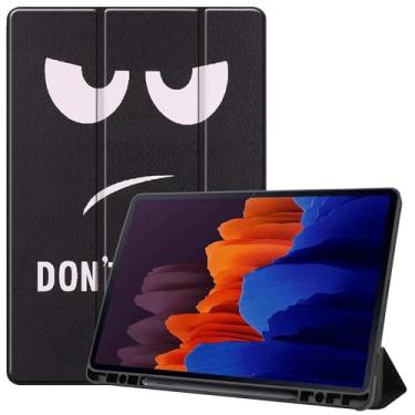 Imagem de Zrengp Capa para tablet Samsung Galaxy Tab S7 Plus de 12,4 polegadas (versão 2020), ultrafina, suporte fólio, leve, hibernar/despertar, com compartimento para caneta para Galaxy Tab S7+ SM-T970