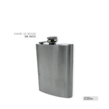 Imagem de Cantil de Bolso Inox 230ml -  Ideal para diversos tipos de bebidas vod