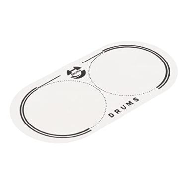 Imagem de TTETTZ 1 Peça Remendo de Bumbo Duplo para Peles de Bateria Acessório Pad Bumbo Preto, Pedal Duplo Branco