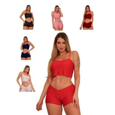 Imagem de Kit com 6 conjuntos Virginia Cropped curto sexy - La Casa de Lingerie