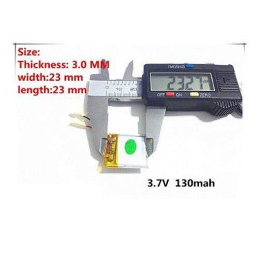 Imagem de Bateria  130 Mah 3,7v Com 2 Fios  3mm X 23mm X 23mm... - KMIG