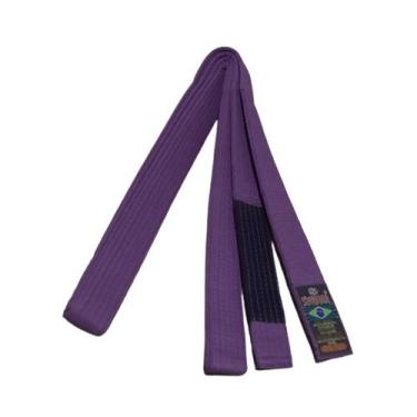 Imagem de Faixa Jiu Jitsu Roxa Com Ponta Preta Padrão Shiroi, N6, Roxo, Unissex