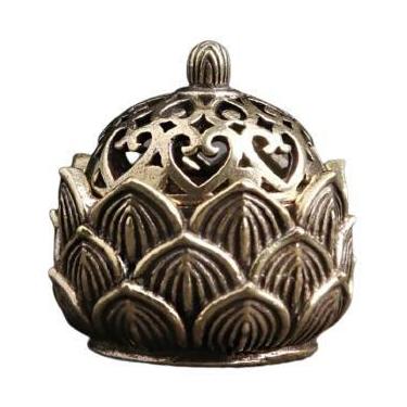 Imagem de Mini Incensário De Metal Flor De Lótus Porta Incenso Tipo Cone