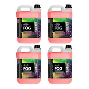 Imagem de 4x Fluido Fog Morango Standart 5 Litros P/ Máquina De Fumaça - NEVOA