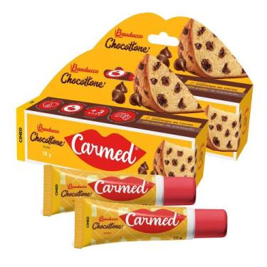 Imagem de Kit 2 Carmed Chocotone Panetone Bauducco Hidratante Labial com Sabor C