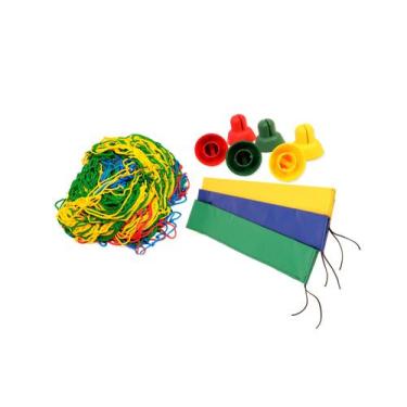 Imagem de Kit Rede de Proteção Capa para Isotubo e Ponteira Cama Elástica 1,40m 