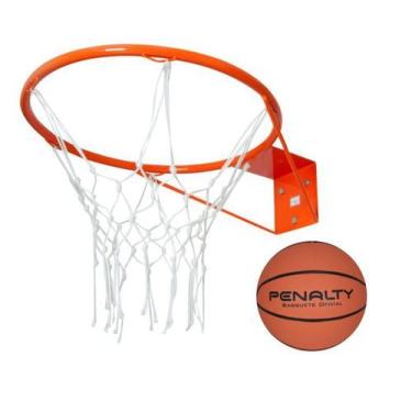 Imagem de Aro de Basquete Oficial Soft c/ Rede e Presilhas + Bola - Grecco S/A