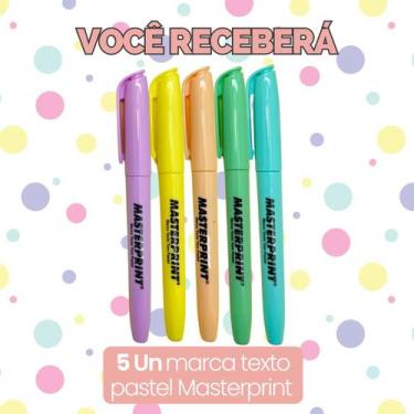Imagem de Kit Marca Texto 6 Cores Tons Neon Pastel - Escolha Seu Kit - Marca Tex