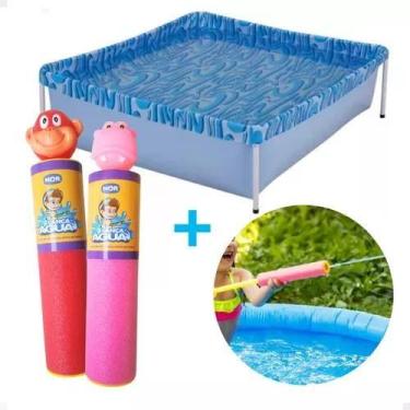 Imagem de Piscina Infantil 400 Litros Mor + 2 Lança Agua Bichinhos, Vermelho ros