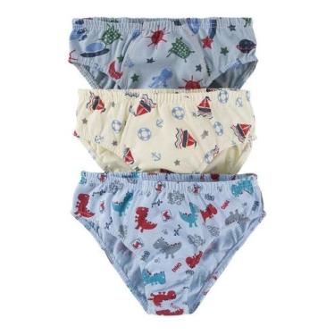 Imagem de Kit 3 Cuecas Infantil Criança 100% Algodão Kellynha 1110 P ao G, M, So