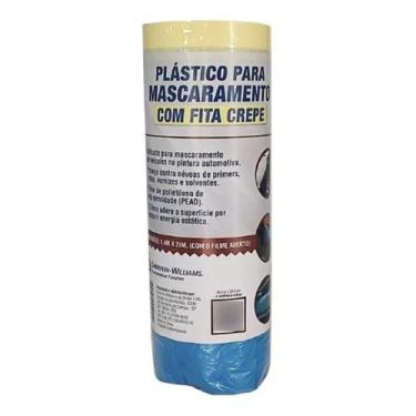 Imagem de plástico para mascaramento com fita crepe 1,4m x 25m - shewin - willia