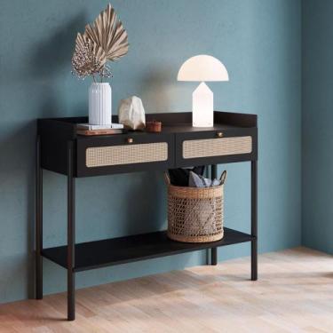 Imagem de Aparador Para Sala Retrô Com Tela Sintética e 2 Gavetas - Artesano SE,