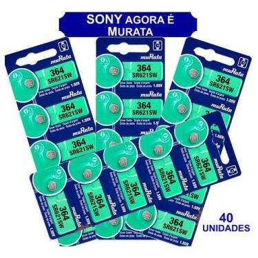 Imagem de Bateria Sony 364 Sr621sw 40 Unidades Original Relógio - MURATA