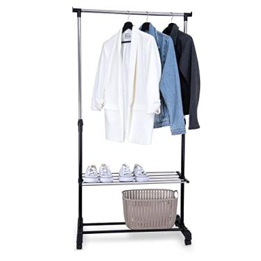 Imagem de Ordene - Arara para Roupa com Sapateira, Cor Preta, Linha My Closet