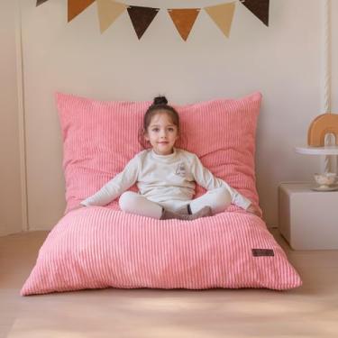 Imagem de MAXYOYO Cama de pufe infantil 3 em 1, cadeira conversível dobra de pufe para espreguiçadeira, sofá infantil para jogos, leitura, colchão de chão com enchimento de espuma de alta densidade