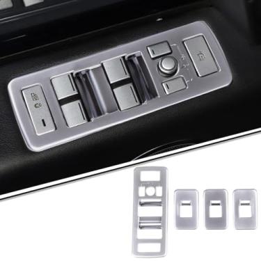 Imagem de Painel de botão de elevação de vidro para porta de carro compatível com Land Rover Range Rover Vogue 2013-2017 portas de carro apoio de braço interruptor de controle de janela acessórios de moldura