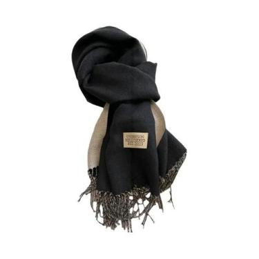 Imagem de Cachecol de Caxemira Dupla Face - Pashmina Quente para Inverno, Dfp022