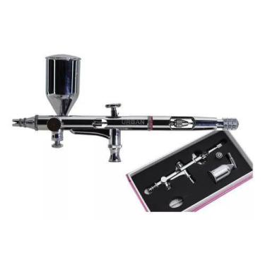 Imagem de Aerografo dupla ação caneca lateral 13ml traço largo profissional urba