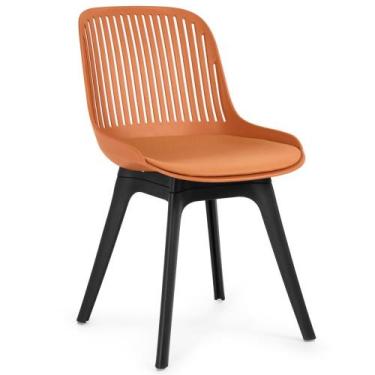 Imagem de Cadeira de Jantar Estofada Marcela Sem Braços - Marrom - Magazine Deco