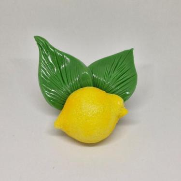 Imagem de Porta Guardanapo Limão Siciliano Biscuit - Decor Madame Blue